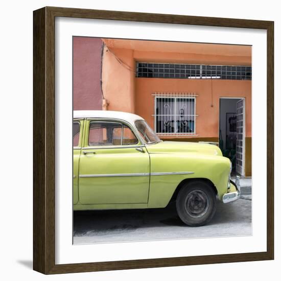 Cuba Fuerte Collection SQ - Vintage Lime Green Car of Havana-Philippe Hugonnard-Framed Photographic Print