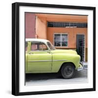 Cuba Fuerte Collection SQ - Vintage Lime Green Car of Havana-Philippe Hugonnard-Framed Photographic Print