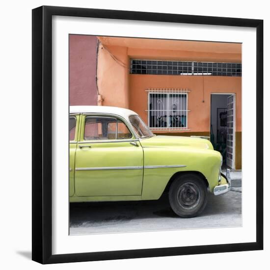 Cuba Fuerte Collection SQ - Vintage Lime Green Car of Havana-Philippe Hugonnard-Framed Photographic Print