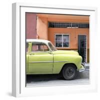 Cuba Fuerte Collection SQ - Vintage Lime Green Car of Havana-Philippe Hugonnard-Framed Photographic Print