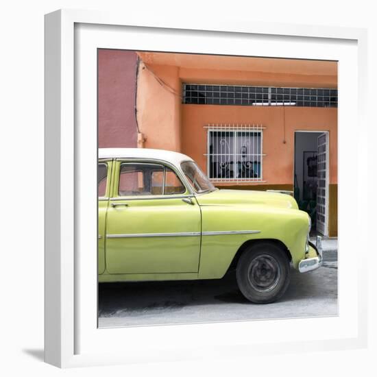 Cuba Fuerte Collection SQ - Vintage Lime Green Car of Havana-Philippe Hugonnard-Framed Photographic Print