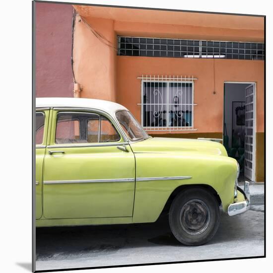 Cuba Fuerte Collection SQ - Vintage Lime Green Car of Havana-Philippe Hugonnard-Mounted Photographic Print