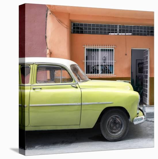Cuba Fuerte Collection SQ - Vintage Lime Green Car of Havana-Philippe Hugonnard-Stretched Canvas