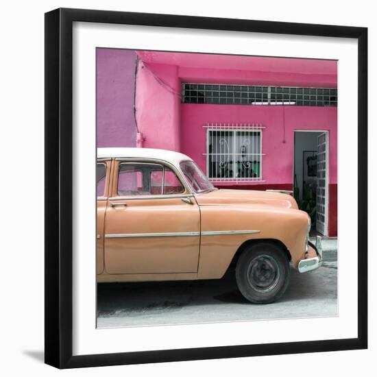 Cuba Fuerte Collection SQ - Vintage Orange Car of Havana-Philippe Hugonnard-Framed Photographic Print