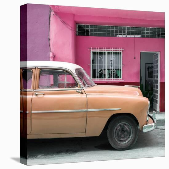 Cuba Fuerte Collection SQ - Vintage Orange Car of Havana-Philippe Hugonnard-Stretched Canvas