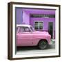 Cuba Fuerte Collection SQ - Vintage Pink Car of Havana-Philippe Hugonnard-Framed Photographic Print