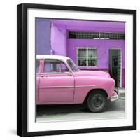 Cuba Fuerte Collection SQ - Vintage Pink Car of Havana-Philippe Hugonnard-Framed Photographic Print
