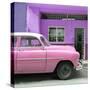 Cuba Fuerte Collection SQ - Vintage Pink Car of Havana-Philippe Hugonnard-Stretched Canvas