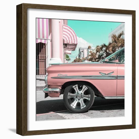 Cuba Fuerte Collection SQ - Vintage Pink Car-Philippe Hugonnard-Framed Photographic Print