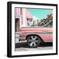 Cuba Fuerte Collection SQ - Vintage Pink Car-Philippe Hugonnard-Framed Photographic Print