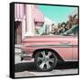 Cuba Fuerte Collection SQ - Vintage Pink Car-Philippe Hugonnard-Framed Stretched Canvas