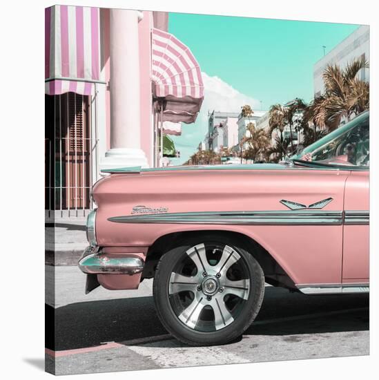 Cuba Fuerte Collection SQ - Vintage Pink Car-Philippe Hugonnard-Stretched Canvas
