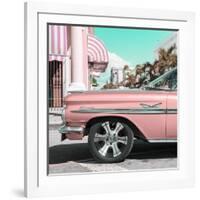 Cuba Fuerte Collection SQ - Vintage Pink Car-Philippe Hugonnard-Framed Photographic Print