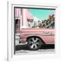 Cuba Fuerte Collection SQ - Vintage Pink Car-Philippe Hugonnard-Framed Photographic Print