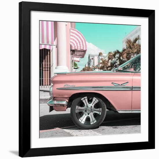 Cuba Fuerte Collection SQ - Vintage Pink Car-Philippe Hugonnard-Framed Photographic Print