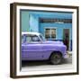 Cuba Fuerte Collection SQ - Vintage Purple Car of Havana-Philippe Hugonnard-Framed Photographic Print