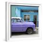 Cuba Fuerte Collection SQ - Vintage Purple Car of Havana-Philippe Hugonnard-Framed Photographic Print
