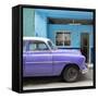 Cuba Fuerte Collection SQ - Vintage Purple Car of Havana-Philippe Hugonnard-Framed Stretched Canvas