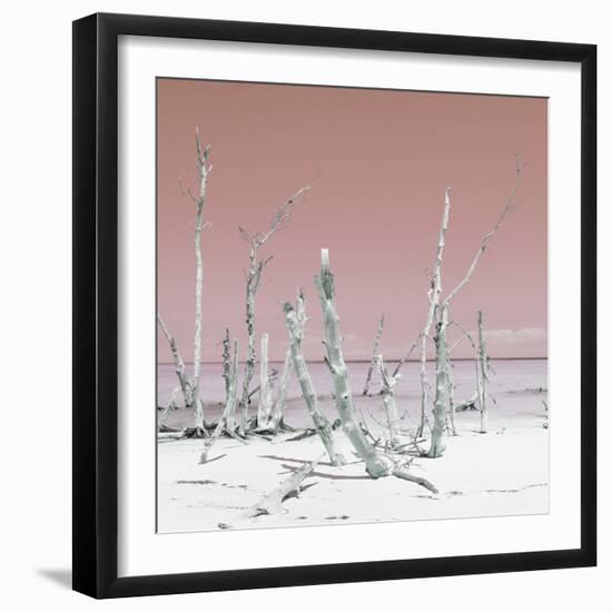 Cuba Fuerte Collection SQ - Wild Ocean - Pastel Red-Philippe Hugonnard-Framed Photographic Print