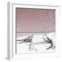 Cuba Fuerte Collection SQ - Wild White Sand Beach - Pastel Red-Philippe Hugonnard-Framed Photographic Print