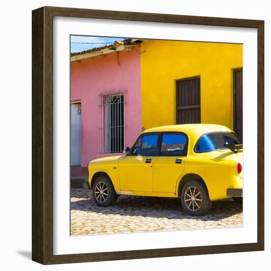 Cuba Fuerte Collection SQ - Yellow Car in Trinidad-Philippe Hugonnard-Framed Photographic Print