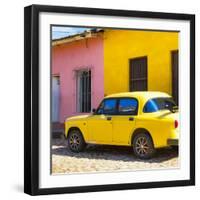 Cuba Fuerte Collection SQ - Yellow Car in Trinidad-Philippe Hugonnard-Framed Photographic Print