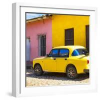 Cuba Fuerte Collection SQ - Yellow Car in Trinidad-Philippe Hugonnard-Framed Photographic Print