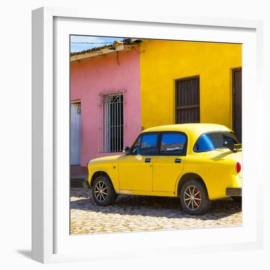 Cuba Fuerte Collection SQ - Yellow Car in Trinidad-Philippe Hugonnard-Framed Photographic Print