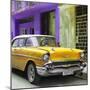 Cuba Fuerte Collection SQ - Yellow Chevrolet Cuban-Philippe Hugonnard-Mounted Photographic Print