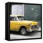 Cuba Fuerte Collection SQ - Yellow Chevy-Philippe Hugonnard-Framed Stretched Canvas