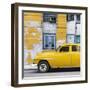 Cuba Fuerte Collection SQ - Yellow Classic American Car-Philippe Hugonnard-Framed Photographic Print