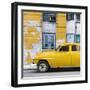 Cuba Fuerte Collection SQ - Yellow Classic American Car-Philippe Hugonnard-Framed Photographic Print