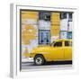 Cuba Fuerte Collection SQ - Yellow Classic American Car-Philippe Hugonnard-Framed Photographic Print