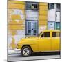 Cuba Fuerte Collection SQ - Yellow Classic American Car-Philippe Hugonnard-Mounted Photographic Print