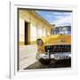 Cuba Fuerte Collection SQ - Yellow Classic Car 1955 Chevy-Philippe Hugonnard-Framed Photographic Print