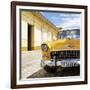 Cuba Fuerte Collection SQ - Yellow Classic Car 1955 Chevy-Philippe Hugonnard-Framed Photographic Print