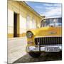 Cuba Fuerte Collection SQ - Yellow Classic Car 1955 Chevy-Philippe Hugonnard-Mounted Photographic Print