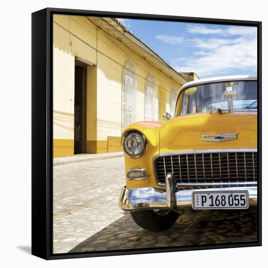 Cuba Fuerte Collection SQ - Yellow Classic Car 1955 Chevy-Philippe Hugonnard-Framed Stretched Canvas