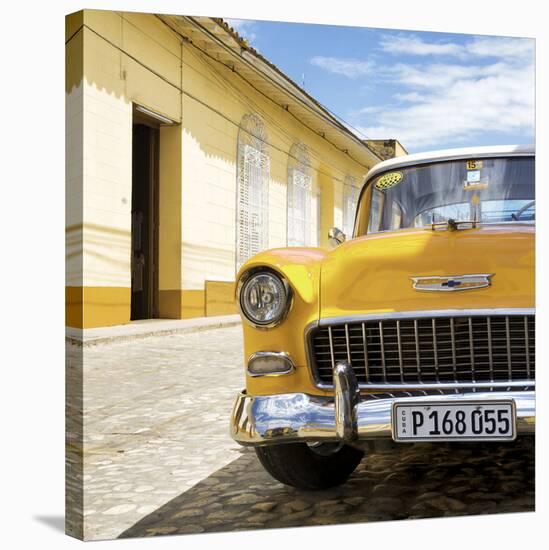 Cuba Fuerte Collection SQ - Yellow Classic Car 1955 Chevy-Philippe Hugonnard-Stretched Canvas