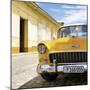 Cuba Fuerte Collection SQ - Yellow Classic Car 1955 Chevy-Philippe Hugonnard-Mounted Photographic Print