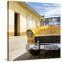 Cuba Fuerte Collection SQ - Yellow Classic Car 1955 Chevy-Philippe Hugonnard-Stretched Canvas