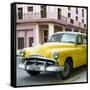 Cuba Fuerte Collection SQ - Yellow Classic Cars-Philippe Hugonnard-Framed Stretched Canvas