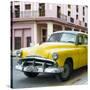 Cuba Fuerte Collection SQ - Yellow Classic Cars-Philippe Hugonnard-Stretched Canvas