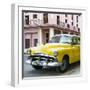 Cuba Fuerte Collection SQ - Yellow Classic Cars-Philippe Hugonnard-Framed Photographic Print