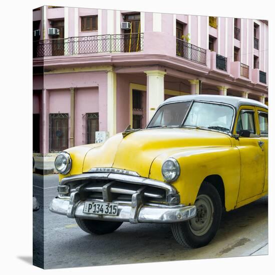 Cuba Fuerte Collection SQ - Yellow Classic Cars-Philippe Hugonnard-Stretched Canvas