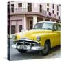 Cuba Fuerte Collection SQ - Yellow Classic Cars-Philippe Hugonnard-Stretched Canvas