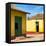 Cuba Fuerte Collection SQ - Yellow Facades in Trinidad II-Philippe Hugonnard-Framed Stretched Canvas