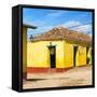 Cuba Fuerte Collection SQ - Yellow Facades in Trinidad III-Philippe Hugonnard-Framed Stretched Canvas