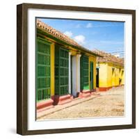 Cuba Fuerte Collection SQ - Yellow Facades in Trinidad-Philippe Hugonnard-Framed Photographic Print