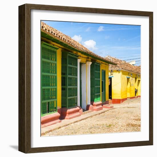 Cuba Fuerte Collection SQ - Yellow Facades in Trinidad-Philippe Hugonnard-Framed Photographic Print